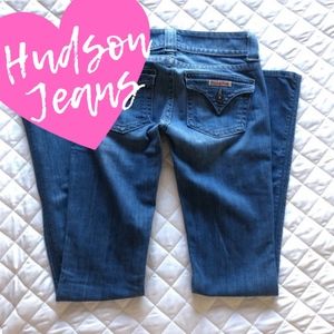 Hudson Light Wash Boot Cut Jeans